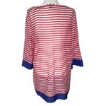 Talbots ‎ M Breton Stripe Sheer Top Oversized Cover Shirt Nautical Preppy Tunic Photo 4