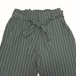Bebe pinstriped paper bag waist cropped pants Photo 3