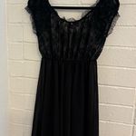 Oscar de la Renta Vintage  black lace nighty with bow Photo 3