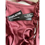 PINK - Victoria's Secret Women's PINK Active Pink Ribbed Lace-Up Back Crop Top S Photo 3