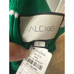 Alexis  NWT Barbara Bess Green White Striped Knit Pleated Midi Dress – Size Large Photo 7