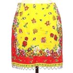 Boston Proper Vintage 90’s Y2K Yellow Floral Bohemian Pencil Skirt Size 8 Medium Photo 2