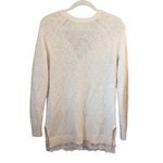 Anthropologie Knitted & Knotted Cream Lace Bottom Hem Women’s Sweater XS Photo 4