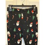 SO  Brand Black Festive Santa‎ Candy Cane Women's Leggings Size Med Photo 1