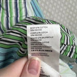 Anthropologie Maeve Blue Green Striped Hi Low Tunic Top Photo 3