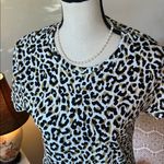 J.Crew  collectors, Tee shirt white, black, leopard, print, cotton, medium Photo 1