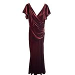 Revelry Gwen‎ Velvet Bridesmaid Maxi Dress Burgundy #610 Formal Womens Size 10 Purple Photo 1