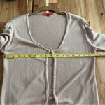 Long Sweater Jacket Flowy Neutral Tan Size M Photo 5