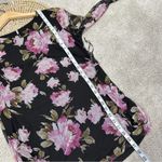 NWT 3rd + Malt Sheer Mesh Floral Top Longsleeve Ruched Side Dark Romantic Size L Black Size L Photo 9