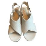 Clarks Maritsa Lara Slingback Sandals Wedge White Snake Textured Size 11 Women's Photo 3