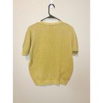 Alfred Dunner Vintage  Knit Top Gold Metallic Sparkle Short Sleeve Women's Photo 1