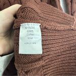 Long Sleeve Cable Knit Sweater Dress Womens Small Brown Photo 2