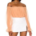 1. State  xRevolve Off-The-Shoulder Peplum Blouse in Toasted Nut Size S, New w/Tag Photo 0