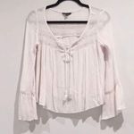 American Eagle crochet boho peasant cottagecore blouse Photo 0