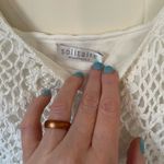 Solitaire  white crochet sheath dress half sleeve lined pullover Women’s sx XS/S Photo 3