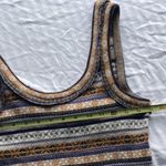 Free People  Mini Sweater Dress Gray Fair Isle Nordic Tunic Wool Blend Sz Medium Photo 11