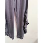 Matilda Jane Women's Gray Ruffle Hem Wide Leg Lounge Pants Size Medium Photo 1