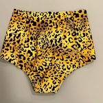 Kortni Jeane swimsuit! Cheetah leopard print high waisted bottoms size small Photo 3