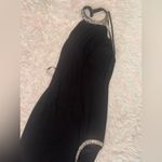 Mac Duggal NWOT  26533 HIGH SLIT HALTER RHINESTONE ACCENTS Black Dress sz 6 Photo 6