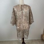 Anne Klein  sheer latte sequin embroidered layering kimono women’s L/XL Fairycore Photo 4