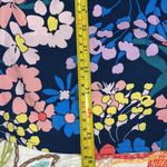 Andrée ANDREE BY UNIT size large navy floral flutter sleeve top square neck springy Photo 6