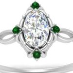 Oval Halo Antique Delicate Diamond CZ Ring Sterling Silver size 6 Photo 5