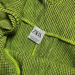 ZARA NEON GREEN GINGHAM MIDI CAMI DRESS Photo 3