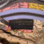 Americana by Sharif Medium Purse Blue Pebbled Leather Crossbody Shoulder Bag NWT Purple Photo 9