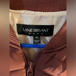 Lane Bryant PLUS bomber jacket Sz 14 gently loved, great condition, wine/ merlot Photo 1