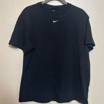 Nike Women’s T-Shirt Short Sleeve Swoosh 100% Cotton Black White Size Small Photo 0