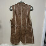 Knox Rose  faux leather Boho Western style open front vest EUC Sz M Photo 2