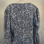 ZARA Dress Animal Print Leopard Black and White Button Front Size Large Photo 9