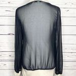 Camilla Tree Sheer Sleeve Lace Cardigan Size Small Black & Cream Photo 8