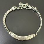 Brighton Retired  Triple Heart Silverplated With Gold Heart ID 8” Bracelet 29g. Photo 2