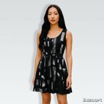 Simply Vera Abstract Dress Black Size M Photo 4