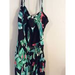Hollister XS Floral Jumpsuit Tie Neck Halter Back Photo 1