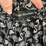 Catherine Malandrino Black and White Flamingo Print Top Sleeveless Sz Sm Photo 9