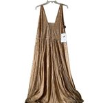 Mac Duggal  10700 Deep V-Neck Sequin Gown Maxi dress size 20 UB Photo 2