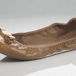Tory Burch Eddie Bow Patent Leather Ballet Flats Size 6 Royal Tan Excellent Cond. Photo 11