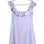 French Connection Lilac Whisper Light Off the Shoulder Ruffle Dress Purple 12 Photo 3