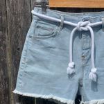Loft  PETITE Frayed Denim Cut Off Shorts In Beach Out Wash Photo 4