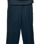 Elan  Boutique Jogger Pants S Black‎ Modal Blend Foldover Waist Lounge Leisure Photo 2