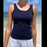 Brandy Melville brandy Black Tank Top with Red Detail Photo 3