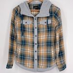 Marmot  Reagan Plaid Hooded Flannel Women’s Size XS in Yellow, Blue, White & Gray Photo 1