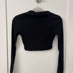ZARA Black cropped long sleeve top Photo 1