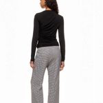 ANINE BING Black Ruched Top MEDIUM Bodycon Long Sleeve Athleisure Designer $250 Photo 2