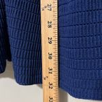 Lane Bryant   plus size 18/20 blue knit peplum shirt jacket zip front 3/4 sleeves Photo 2