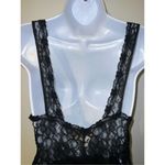 Victoria's Secret Vintage Victoria’s Secret Gold Label Black Satin Nighty Gown P Photo 8