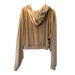 SKIMS  Cropped Zip Up Velour Hoodie Chestnut Tan XL Photo 2