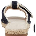 Bandolino Navy Blue Braylin Bow Tie Scallop Trim Espadrille Slide Sandals Size 8 Photo 1